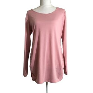 Barleyin pink tucked long sleeve pink top. Sz Lg. New